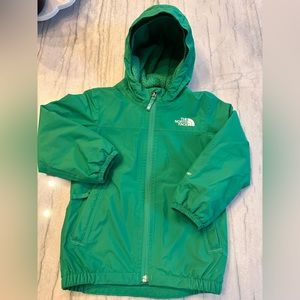 The North Face warm storm waterproof hooded rain jacket (size 4)